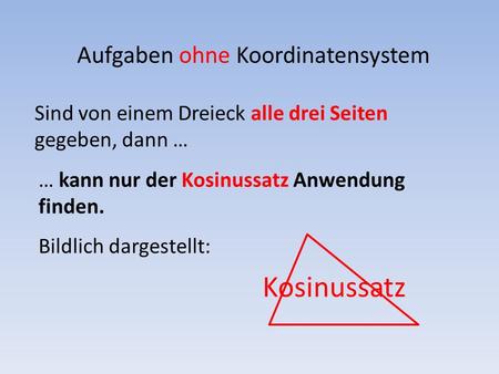 Aufgaben ohne Koordinatensystem