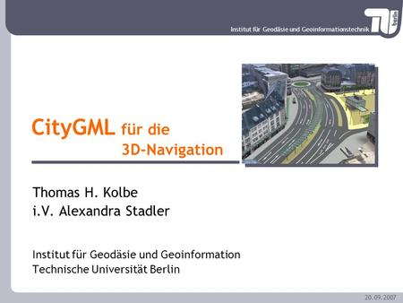 CityGML für die 3D-Navigation