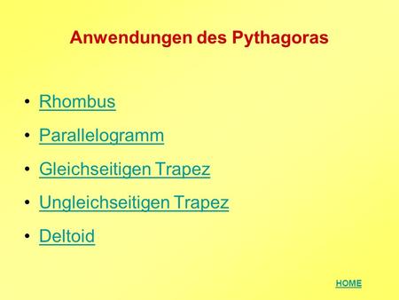 Anwendungen des Pythagoras