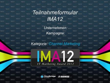 Teilnahmeformular IMA12