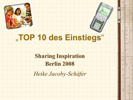 Sharing Inspiration Berlin 2008 Heike Jacoby-Schäfer