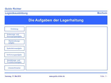 Einleitung Sicherungs- und Versorgungsaufgabe Überbrückungs-aufgabe