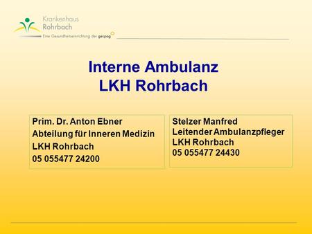 Interne Ambulanz LKH Rohrbach