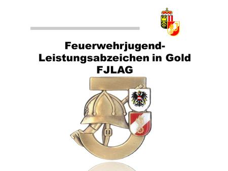Feuerwehrjugend- Leistungsabzeichen in Gold FJLAG