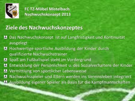 FC TZ-Möbel Mistelbach Nachwuchskonzept 2013