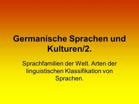 Germanische Sprachen und Kulturen/2.