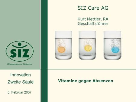 SIZ Care AG Kurt Mettler, RA Geschäftsführer