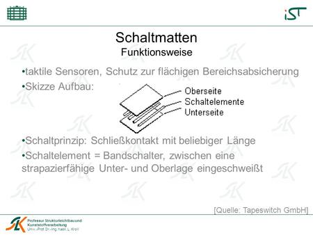Schaltmatten Funktionsweise