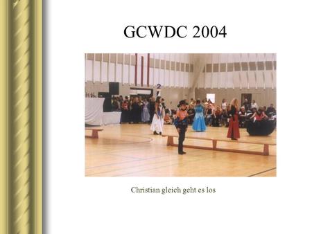 GCWDC 2004 Christian gleich geht es los. GCWDC 2004 Christian beim Walzer.