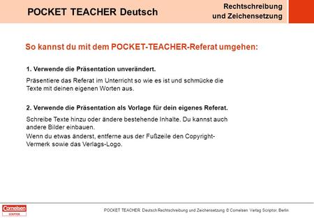 POCKET TEACHER Deutsch