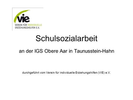 Schulsozialarbeit an der IGS Obere Aar in Taunusstein-Hahn