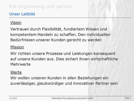 Präsentation frei engineering und partner GmbH