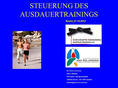 STEUERUNG DES AUSDAUERTRAININGS