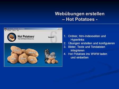 Webübungen erstellen – Hot Potatoes -