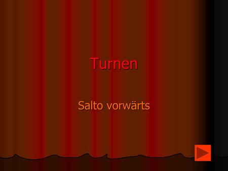 Turnen Salto vorwärts.
