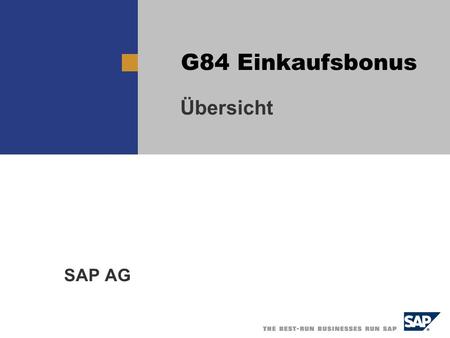Übersicht SAP AG.
