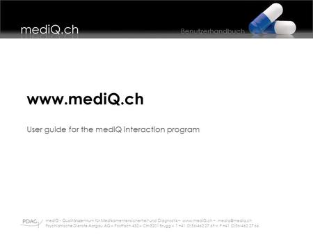 User guide for the mediQ interaction program