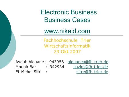 Electronic Business Business Cases