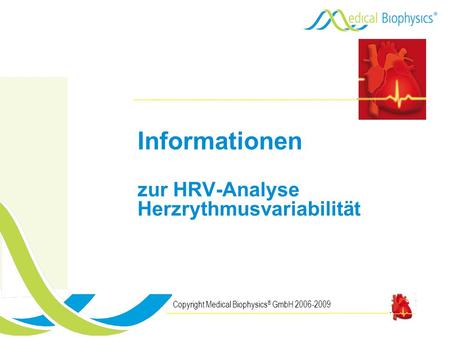 Informationen zur HRV-Analyse Herzrythmusvariabilität