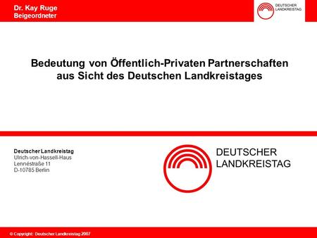 Öffentlich Private Partnerschaften (ÖPP)