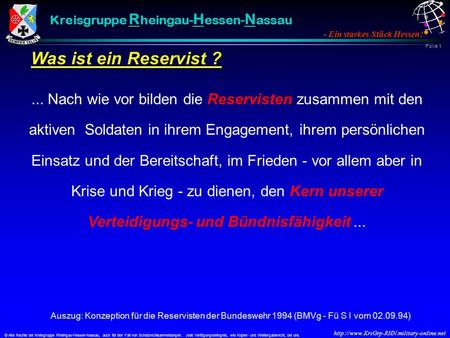 © Alle Rechte bei Kreisgruppe Rheingau-Hessen-Nassau, auch für den Fall von Schutzrechtsanmeldungen. Jede Verfügungsbefugnis, wie Kopier- und Weitergaberecht,