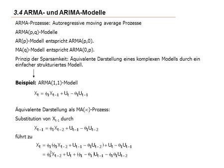 3.4 ARMA- und ARIMA-Modelle
