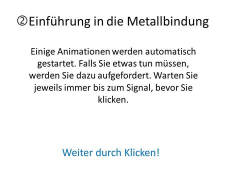 Einführung in die Metallbindung