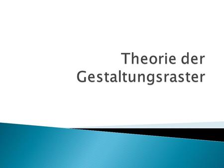 Theorie der Gestaltungsraster