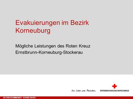 Evakuierungen im Bezirk Korneuburg