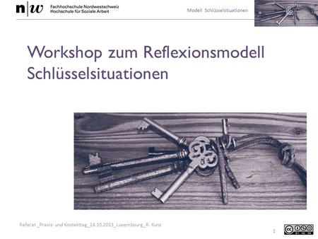 Workshop zum Reflexionsmodell Schlüsselsituationen