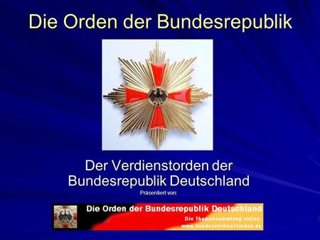 Die Orden der Bundesrepublik