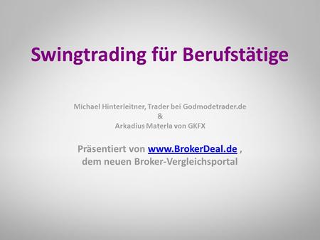 Swingtrading für Berufstätige