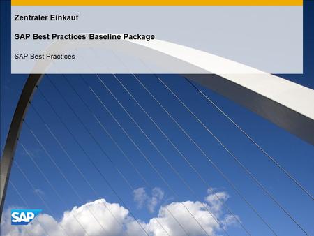 Zentraler Einkauf SAP Best Practices Baseline Package
