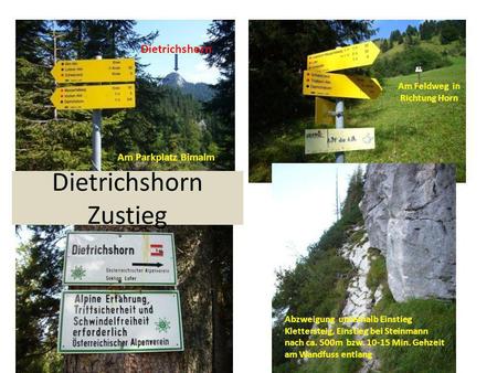 Dietrichshorn Zustieg