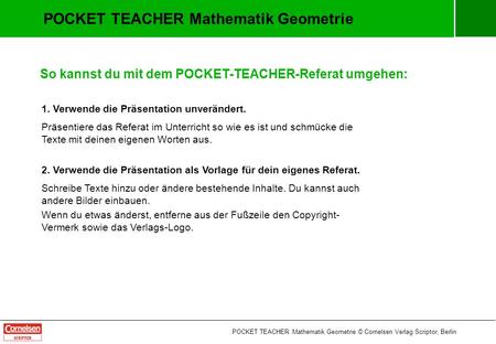POCKET TEACHER Mathematik Geometrie