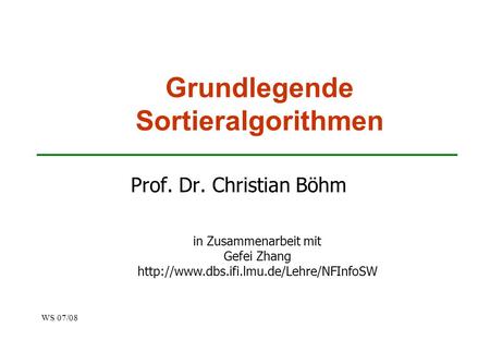 Grundlegende Sortieralgorithmen