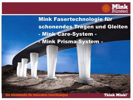 Mink Fasertechnologie für schonendes Tragen und Gleiten - Mink Care-System - - Mink Prisma-System -