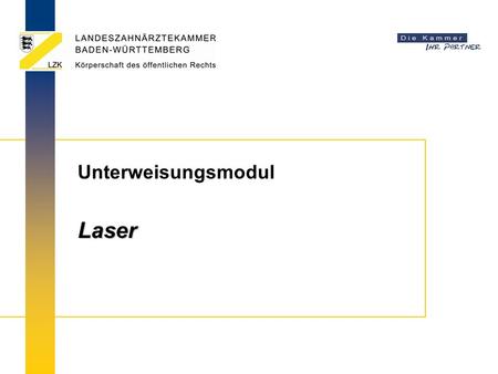 Unterweisungsmodul Laser.