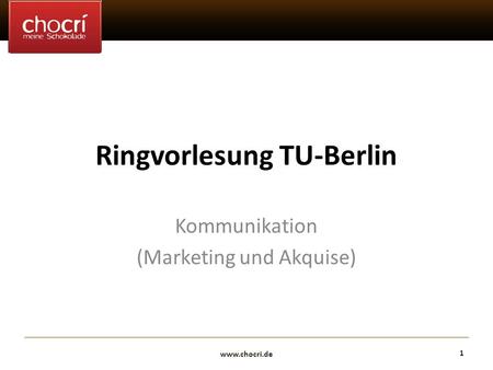 Ringvorlesung TU-Berlin