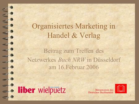 Organisiertes Marketing in Handel & Verlag