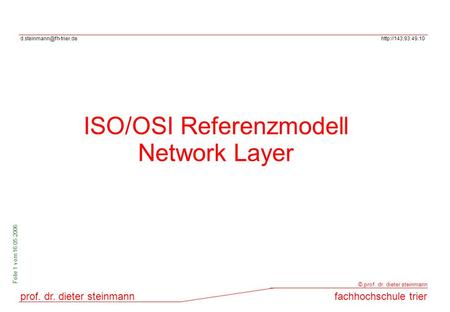 ISO/OSI Referenzmodell