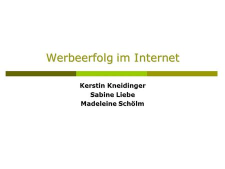 Werbeerfolg im Internet
