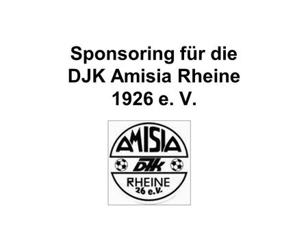 Sponsoring für die DJK Amisia Rheine 1926 e. V.