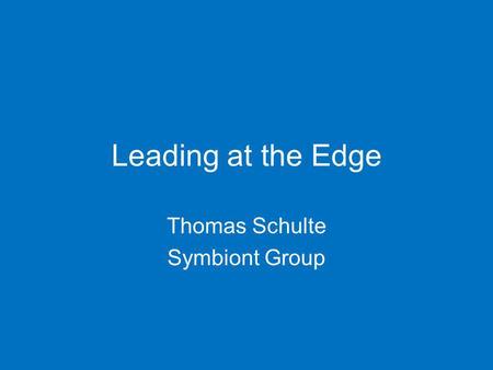 Thomas Schulte Symbiont Group