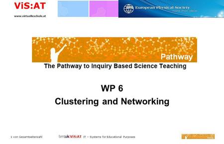 ViS:AT IT – Systems for Educational Purposes ViS:AT www.virtuelleschule.at 1 von Gesamtseitenzahl WP 6 Clustering and Networking.