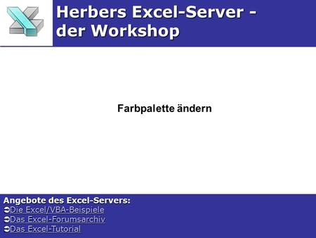 Herbers Excel-Server - der Workshop