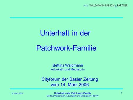 Unterhalt in der Patchwork-Familie