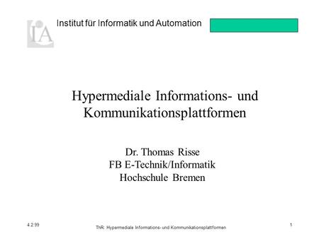 Hypermediale Informations- und Kommunikationsplattformen