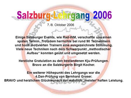 Salzburg-Lehrgang /8. Oktober 2006
