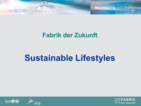 Sustainable Lifestyles